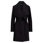 Ralph Lauren Portrait-collar Crepe Coat Dark Navy