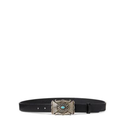 Ralph Lauren Concho-plaque-buckle Belt Black