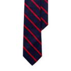 Ralph Lauren Striped Silk Repp Narrow Tie Navy/red