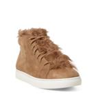Ralph Lauren Dree Shearling-suede Sneaker Beige