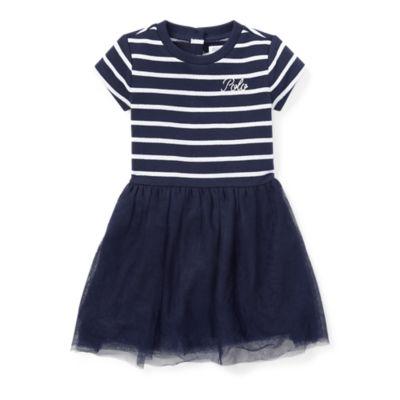 Ralph Lauren Striped T-shirt Dress French Navy/white 24m