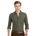 Polo Ralph Lauren Checked Cotton Twill Shirt Sage/brown