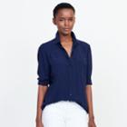 Ralph Lauren Lauren Jersey Button-down Shirt Navy