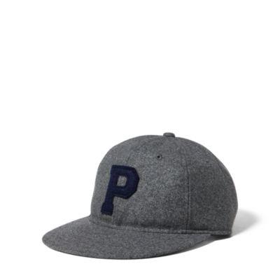 Ralph Lauren Wool-blend-melton Baseball Cap Charcoal Grey