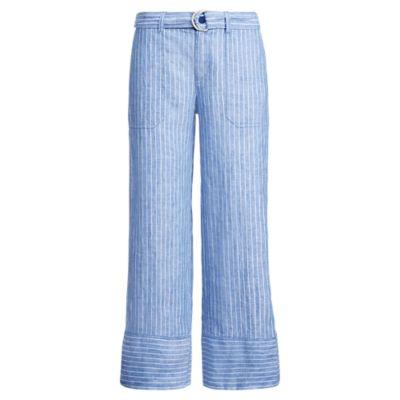 Ralph Lauren Striped Linen Pant Blue/white