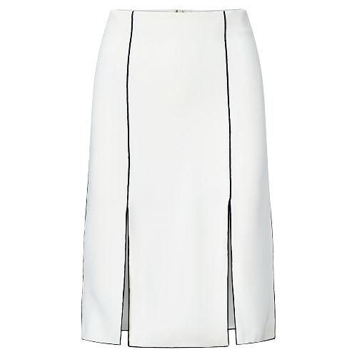 Ralph Lauren Lauren Pleated Crepe Skirt Herbal Milk/polo Black