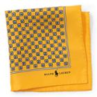 Polo Ralph Lauren Silk Foulard Pocket Square Yellow