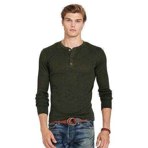 Polo Ralph Lauren Pima Cotton Jersey Henley Squadron Green