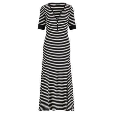 Ralph Lauren Cotton Fit-and-flare Dress Polo Black/cream