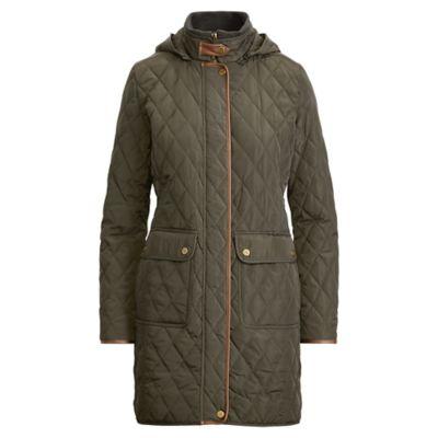 Ralph Lauren Hooded Down Jacket Dark Moss