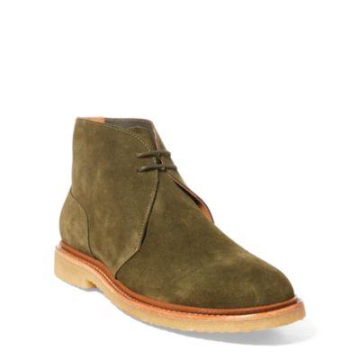 Ralph Lauren Karlyle Suede Chukka Boot Deep Olive