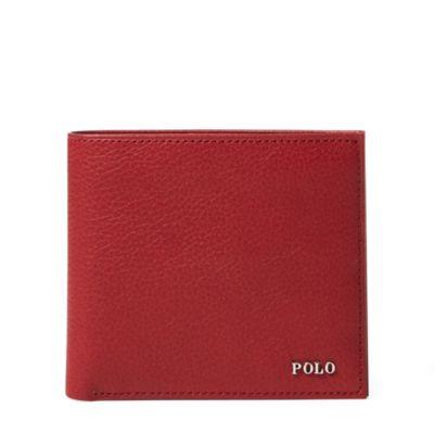 Ralph Lauren Metal-plaque Leather Billfold Red