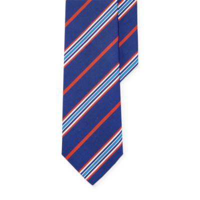 Ralph Lauren Striped Silk-blend Mogador Tie Navy