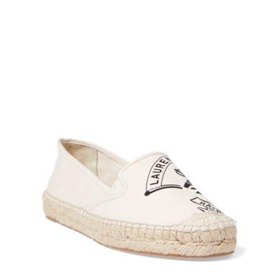 Ralph Lauren Dillan Canvas Espadrille Ecru/black
