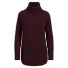 Ralph Lauren Cable-knit Turtleneck Sweater Wine