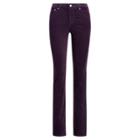 Ralph Lauren Premier Straight Corduroy Jean Dark Mulberry