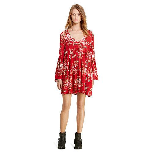 Ralph Lauren Denim & Supply Floral-print Bell-sleeve Dress Sutter Floral