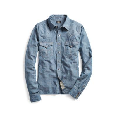 Ralph Lauren Chambray Western Shirt Rinse