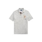 Ralph Lauren Classic Fit Bear Polo Shirt Light Grey Heather