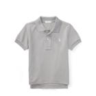 Ralph Lauren Cotton Mesh Polo Shirt Soft Grey 6m