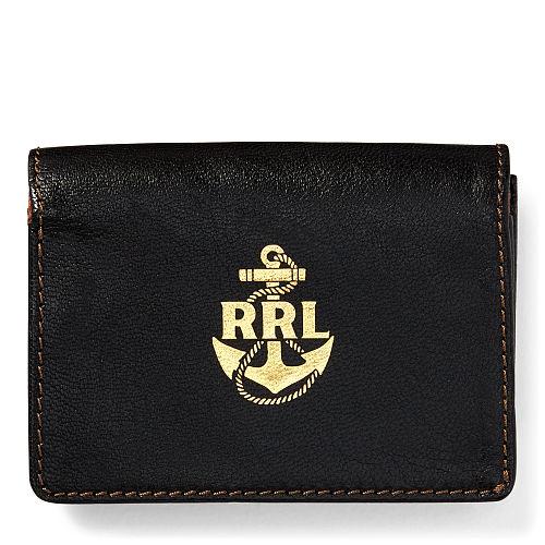 Ralph Lauren Rrl Tumbled Leather Card Wallet
