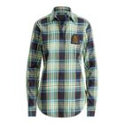 Ralph Lauren Patch Plaid Twill Shirt Bright Cobalt Multi