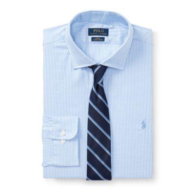 Ralph Lauren Slim-fit Stretch Oxford Shirt 1028a Light Blue/white