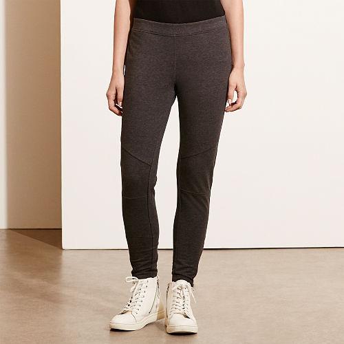 Ralph Lauren Lauren Paneled Stretch Cotton Legging Dark Heather