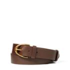 Ralph Lauren Vachetta Leather Dress Belt Dark Brown