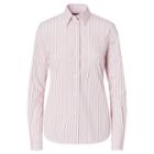 Ralph Lauren Lauren Petite Slim Striped Cotton Shirt Pink Multi