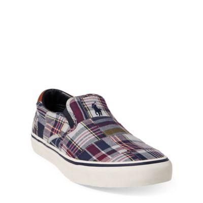 Ralph Lauren Thompson Madras Sneaker Blue Multi