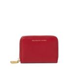 Ralph Lauren Leather Small Zip Wallet Cherry/oxb