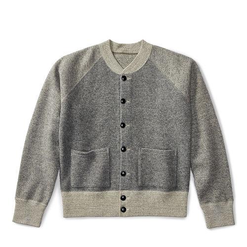 Ralph Lauren Rrl Cottonmerino Wool Cardigan Grey Heather