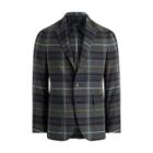 Ralph Lauren Morgan Tartan Twill Sport Coat Green W/yellow And White