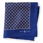 Polo Ralph Lauren Patterned Silk Pocket Square Royal