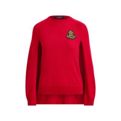 Ralph Lauren Bullion-embroidered Crest Cape Lipstick Red