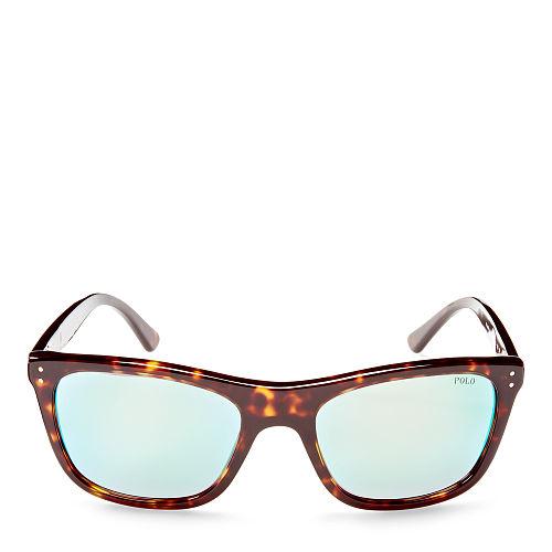 Polo Ralph Lauren Reflective-lens Sunglasses Dark Havana