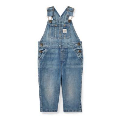 Ralph Lauren Cotton Denim Overall Jaspar Wash 12m