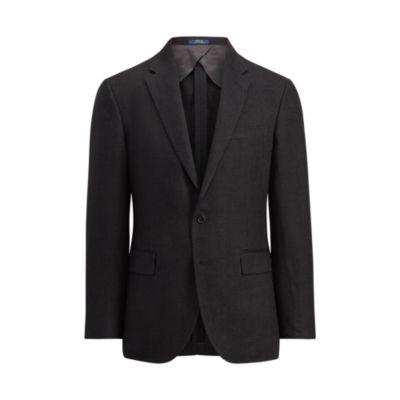 Ralph Lauren Polo Linen Sport Coat Charcoal And Black