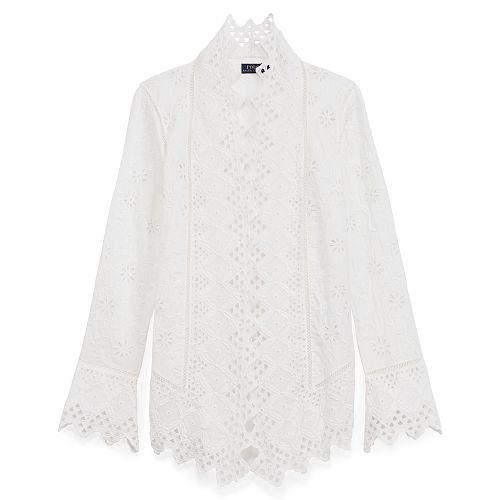 Polo Ralph Lauren Embroidered Cotton Jacket Pure White