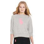Ralph Lauren Pink Pony Pink Pony Cropped Sweatshirt Heather Grey