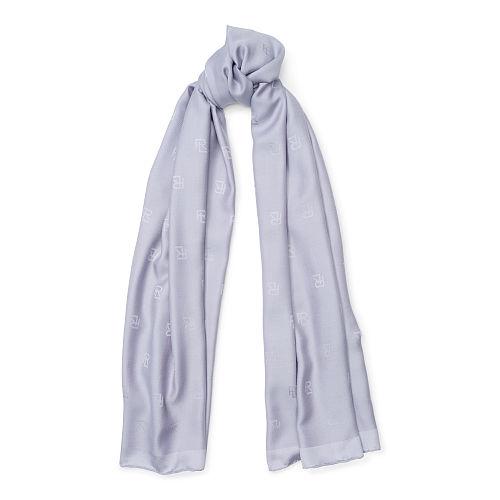 Ralph Lauren Rl Silk-wool Scarf Silver