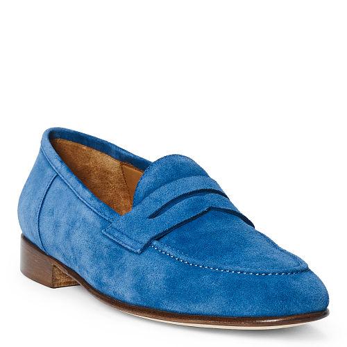 Ralph Lauren Chessington Suede Penny Loafer Ocean