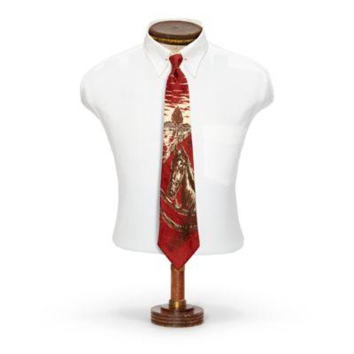 Ralph Lauren Handmade Western Silk Tie Burgundy Cream