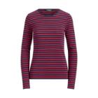 Ralph Lauren Striped Cotton T-shirt Navy/crimson