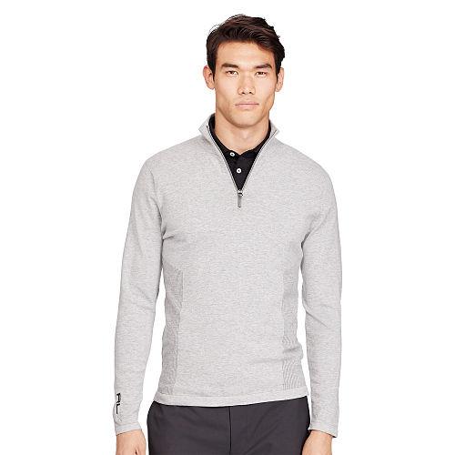 Ralph Lauren Rlx Golf Half-zip Sweater Grey Hthr/dk Grey Hthr