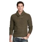 Polo Ralph Lauren Merino-cashmere Shawl Sweater Olive Melange