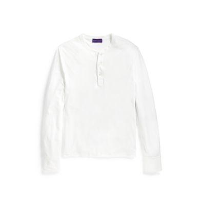 Ralph Lauren Cotton Interlock Henley Shirt White