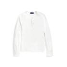 Ralph Lauren Cotton Interlock Henley Shirt White