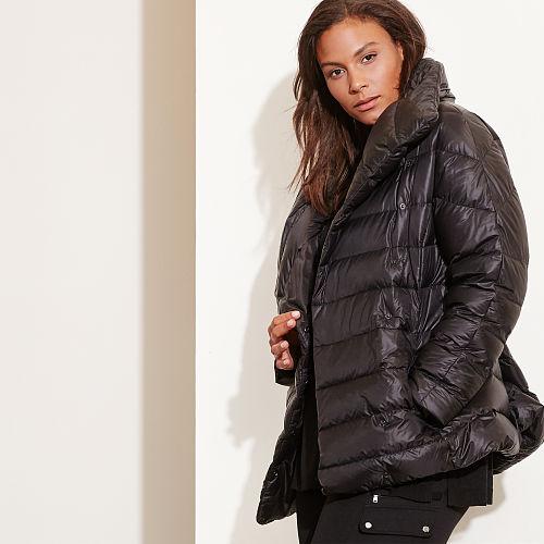Ralph Lauren Lauren Woman Funnelneck Down Coat Black